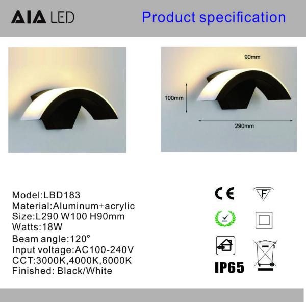 rectangle IP65 outside wall sconce 12W exterior wall lighting fitting external wall lamp light fixtures
