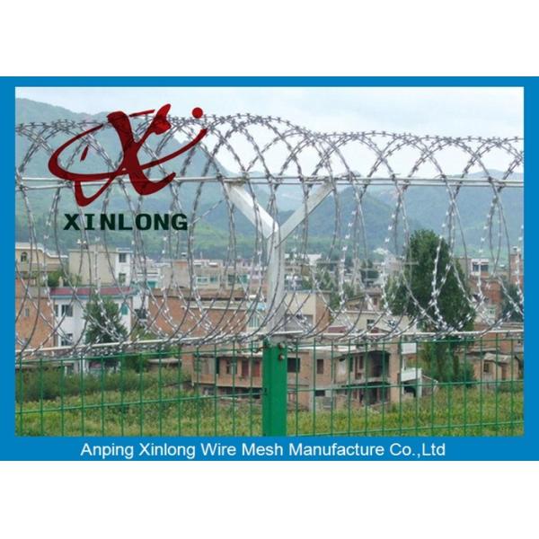 Hot dipped galvanzied Concertina Razor Blade Barbed Wire Coil Diameter 500mm