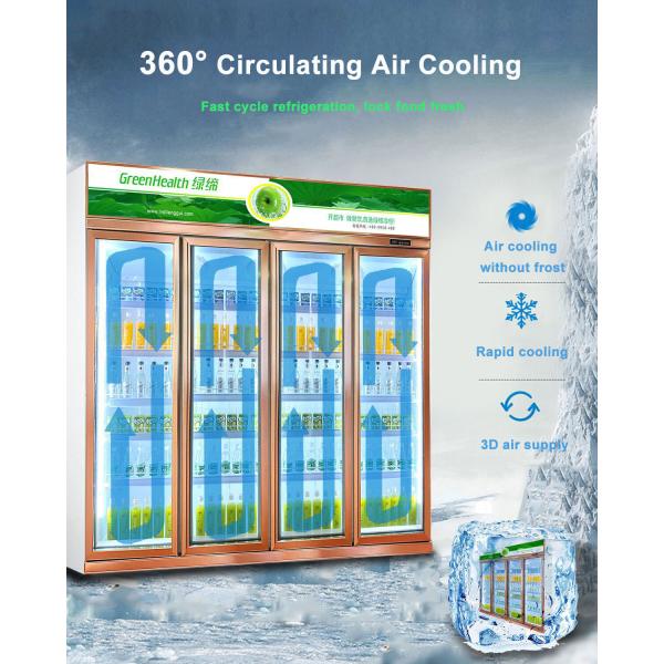 Охладителя холодильника кока-колы витринного шкафа напитка супермаркета дверь R290 коммерчески стеклянная