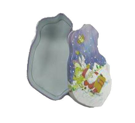 Biodegradable Cartoon Metal Box Christmas Tin Gift Package ISO9001 Certificated