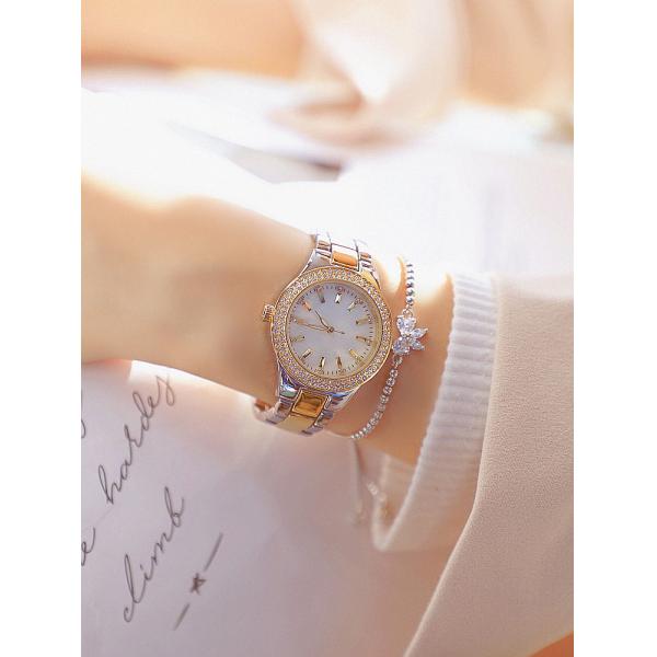 Golden 3ATM Ladies Watch Gift Set  22cm Ladies Watch And Bracelet Set