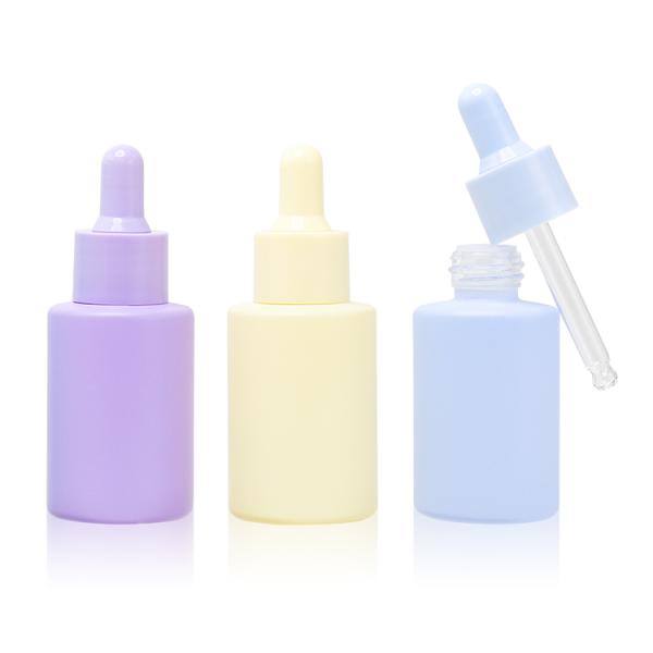 Skincare Cosmetic Essential Oil Dropper Glass Bottle Custom Color