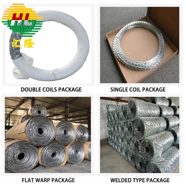 Pvc покрыл колючую проволоку безопасностью проволочной изгороди бритвы лезвия 2.8mm сетки диаманта