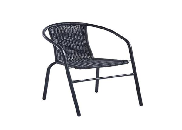 Modern Outdoor Furniture Rattan Material Dining Garden Sets With Steel Frame
