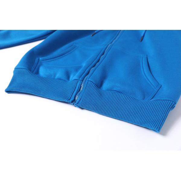 Full Zip Hooded Sweatshirt Unisex 700G Warm Winter Hoodies Solid Color Design