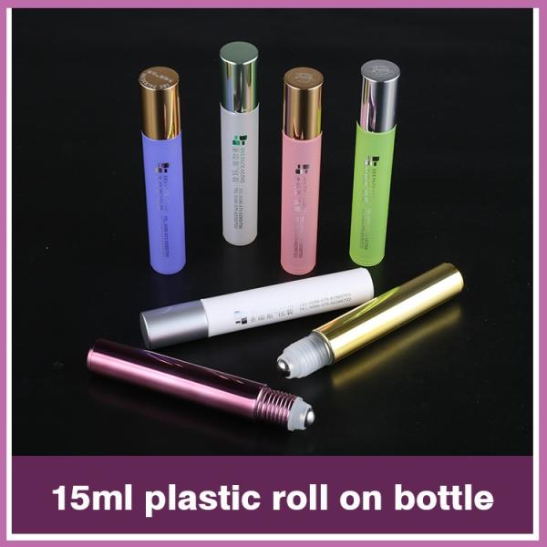 10ml transparent thick bottom glass roller metal ball bottle for perfume oil