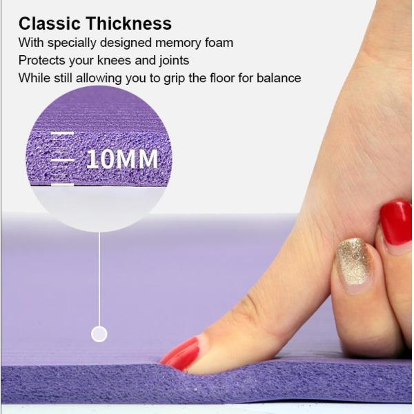 Удлиненная циновка NBR йоги выскальзывания 1cm толстая не пенится логотип Customed