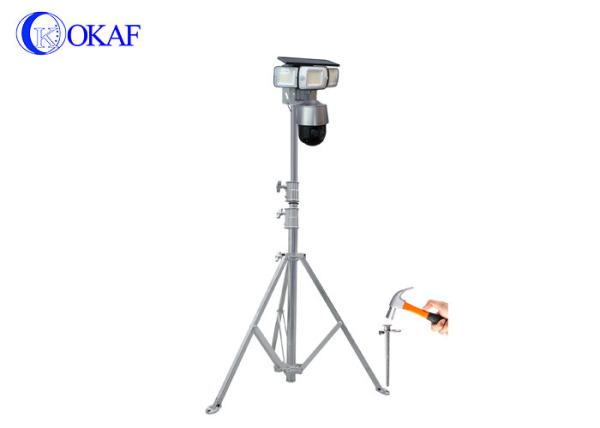 Mobile 4G Illuminated Ball Type Full HD PTZ Camera With Built In Battery Stainless Tripod