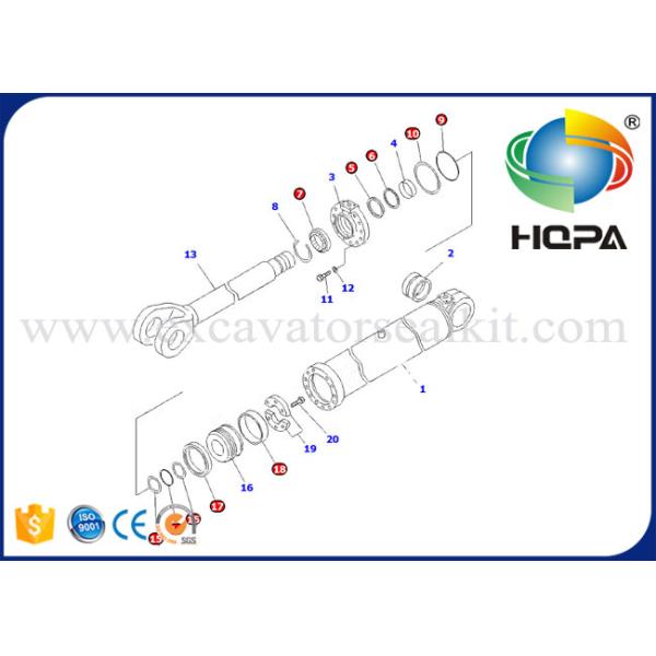 707-99-65410 Komatsu Steering / Lift Cylinder Seal Kits Wheel Loader WA470-3 WA450-3
