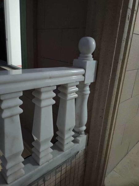 Stair Railings Handrails White Marble Stone Granite Railing Handrail Stone Balustrade