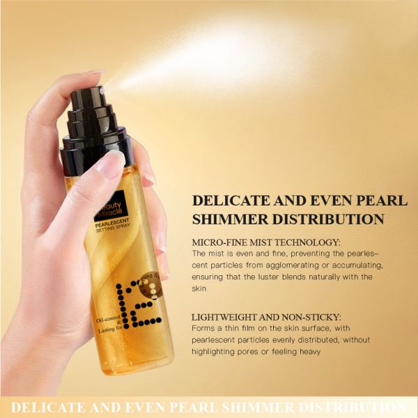 Private logo One Size Setting Spray Waterproof Organic Vegan Gold Matte Setting Spray Oil Control Long Lasting Fixing Spray