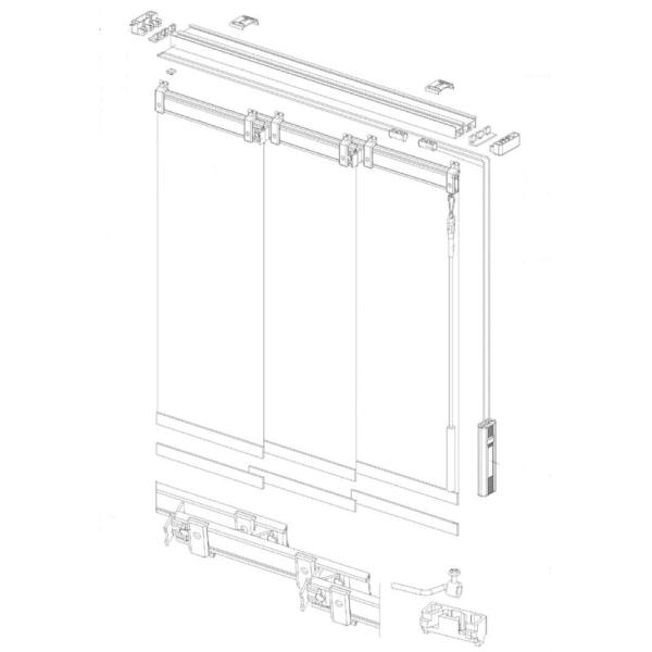 panel sliding blinds accessories