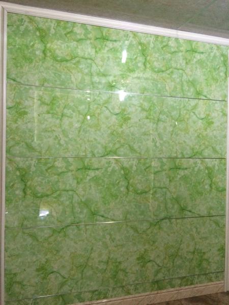 1220*2440mm Commercial Bathroom Wall Panels , Pvc Interior Wall Panels Green Color