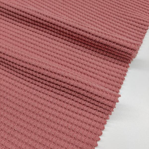 Eco Friendly Organic Cotton Recycled Polyester 3*3 Waffle Women Top Fabric