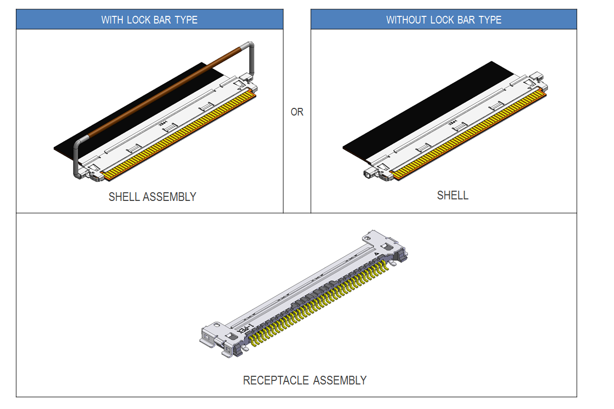 Соединители коаксиального кабеля 20858-060T-01 lvds  20525-060E-02 защищали