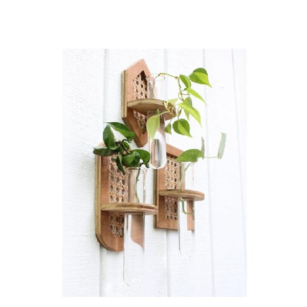 Wall Hanging Boho Hydro Planter Wall Planter with Silk-screen Printing/Burned