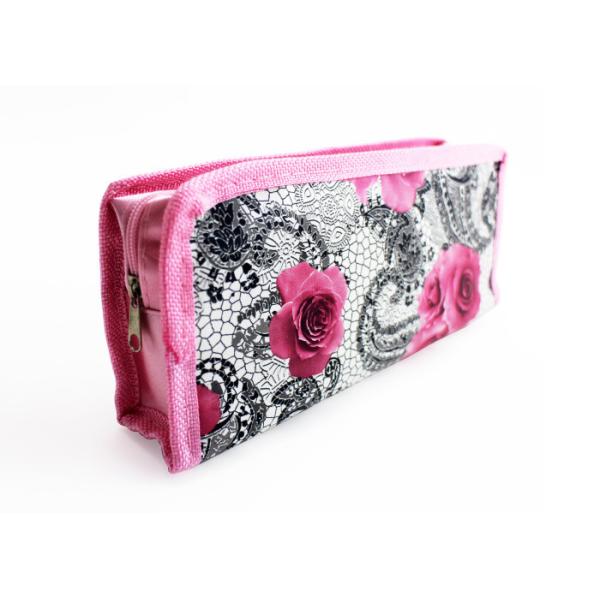 High Capacity Pencil Pouch Bag Cute Printing Polyester Nylon For Gift Pencil Box