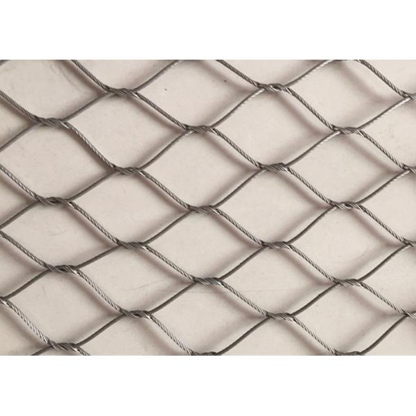Stainless Steel Diamond Woven Wire Mesh Panels Good Fire Prevention Properties