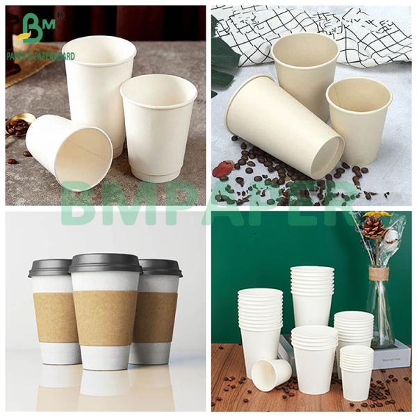 190 /240gsm18PE Matte Coated Food White Cup Paper Board for packing water/Coffee