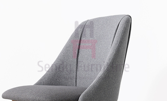 Nordic Upholstered Dining Room Chairs 6cm Plump Seater With High-Density Sponge