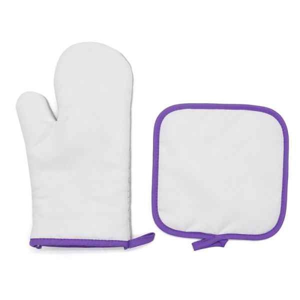 Blank Colored Polyester Oven Mitts Sublimation Personalized Pot Holders Oven Mitts