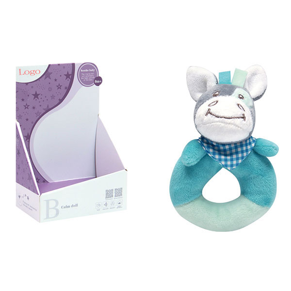 Vivid Animal Baby Plush Rattle Hand Grab shake With Sound ISO9001 certificate