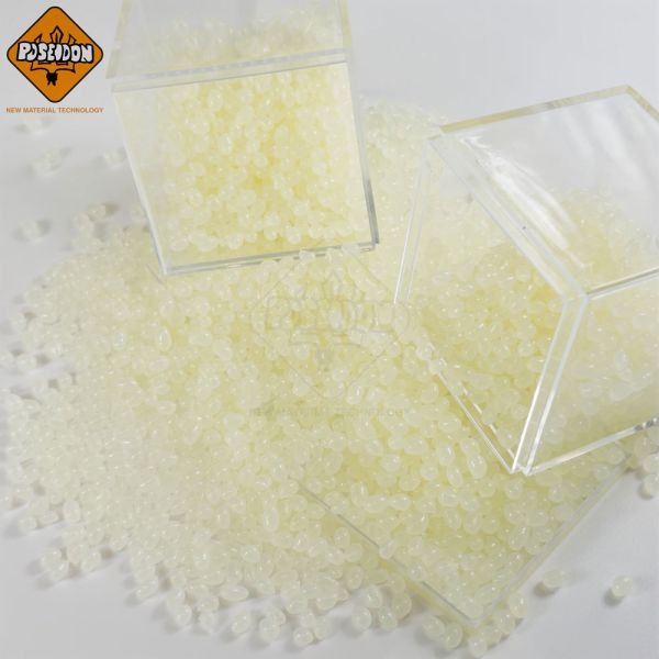 Poseidon G3240 Polyolefin Hot Melt Adhesive for Carton Sealing , 7mm PO Hot Glue Yellow Granule