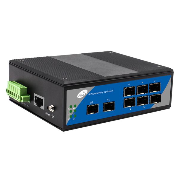 Управляемый переключатель волокна SFP 2 порт SFP 6 10/100M SFP гигабита