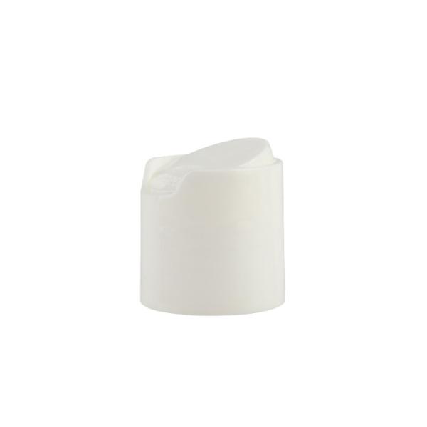 24/410 White PP Disc Top Cap Cosmetic Bottle Disc Top Closure For Lotion Packaging