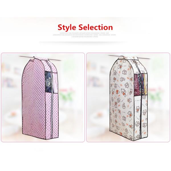 Bolso a prueba de polvo no tejido reciclable de la cubierta del traje del bolso del almacenamiento de la ropa de la limpieza en seco