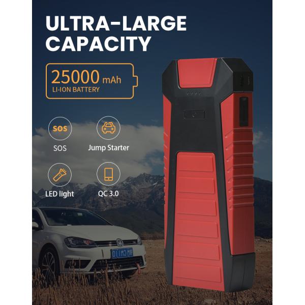 Бензин пакета 5.0L стартера скачки строба 25000mAh портативный