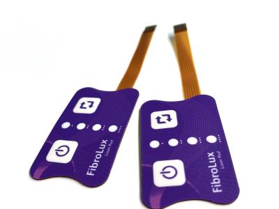 Impressão de superfície Tecnologia de teclado de membrana flexível com janela LED Milky