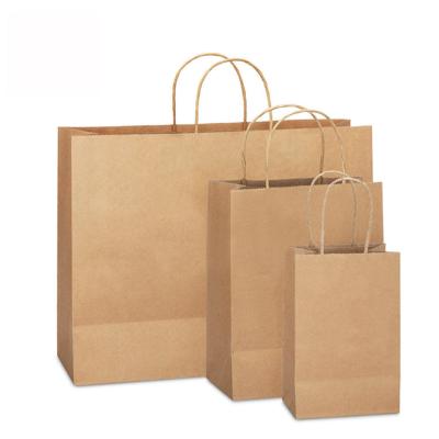 Brown Kraft Paper Bag For Clothing/Shoes Packaging Customisable Name Logo Gift Tote Shopping For Socks Shoes