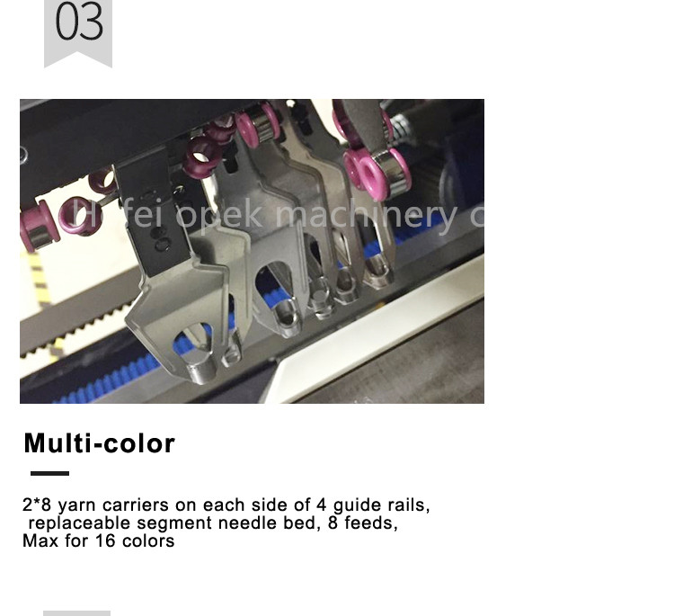 Three System 2790*2010*940mm Sweater 12G Computerized Flat Jacquard Knitting Machine