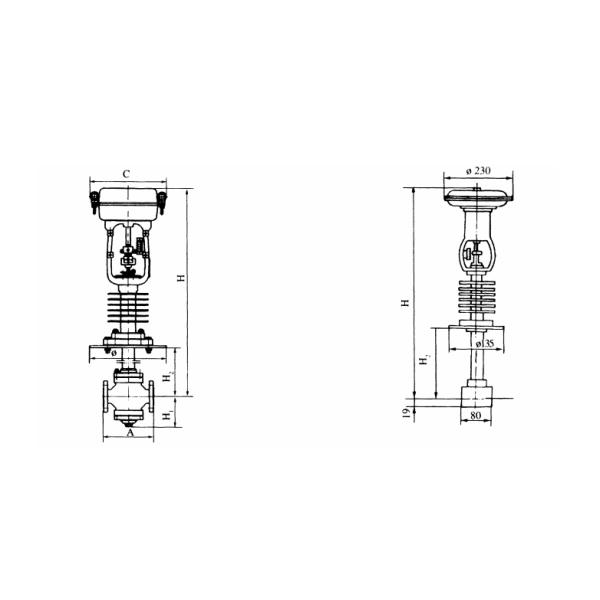3/4'' Pneumatic Diaphragm Low Temperature Single Seated Valve 20-300mm