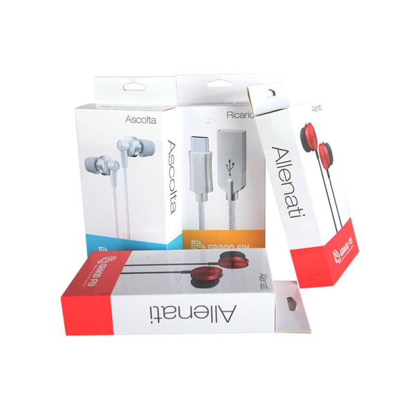 Recyclable 300gsm Printed Carton Box For Earphone