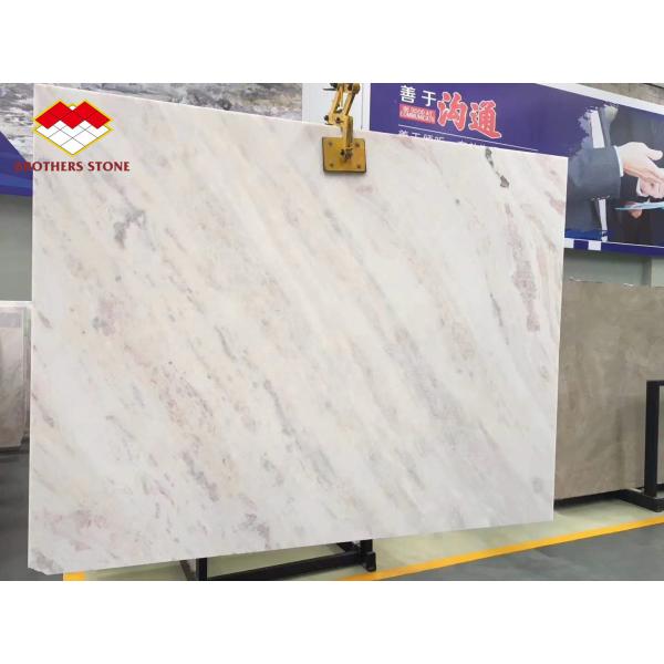 Backlit Pink Vein White Marble Tile Natural Rose Rainbow Onyx