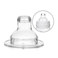 Mamelon en caoutchouc de silicone de bébé de cou large rapide d'écoulement de catégorie comestible