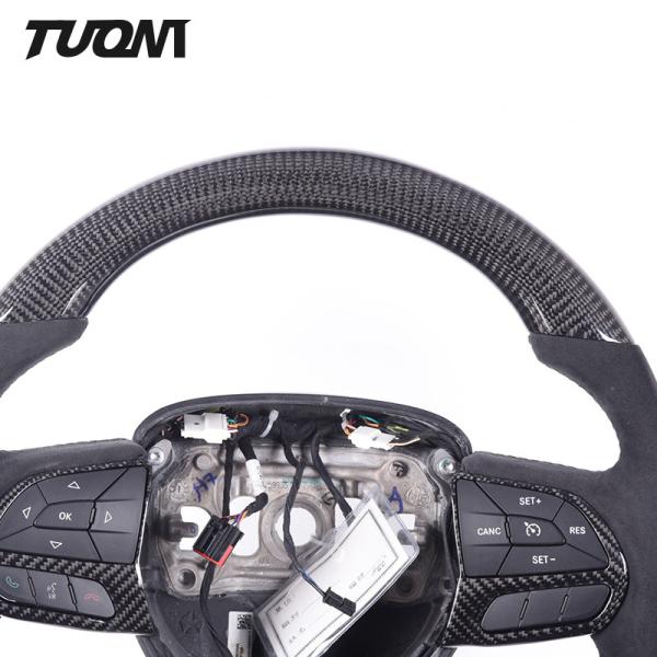Matte Dodge Charger Black Alcantara Steering Wheel Custom Carbon Fiber