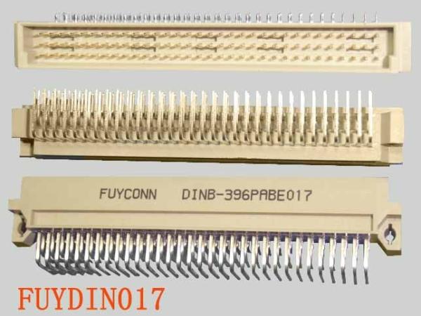 o RUÍDO 96pin 41612 fileiras do conector 3 obstrui o conector de Eurocard do homem do PWB do ângulo 96P direito