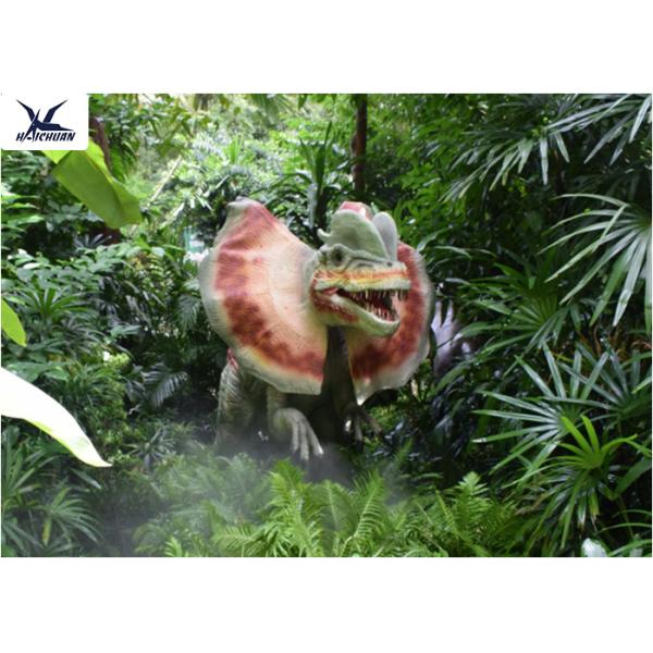 Dinosaur Yard Statue With Realistic Head Model , Dinosaur Garden Sculpture 