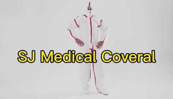 Disposable Coverall Heavy Duty and Breathable Non-Woven Unisex Full Sizes Hooded with Elastic Wrist and Ankles Type5/6 Coverall