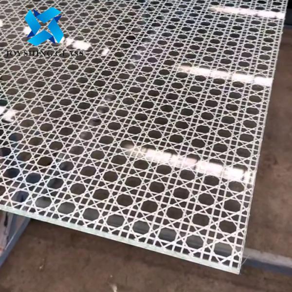 Fiber Mesh Laminated Wired Glass EVA Decorative Laminated Glass