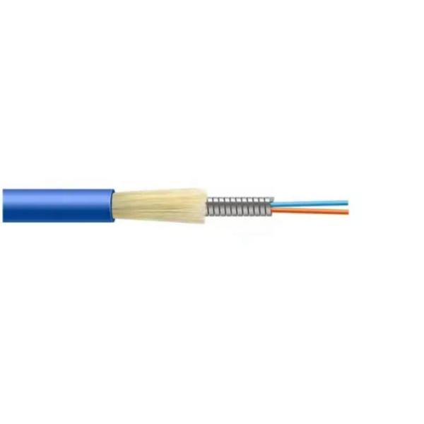 FTTH Indoor Round Type with FRP 48/72/96/144 Cores Singlemode Fiber Optic Cable 2 Cores