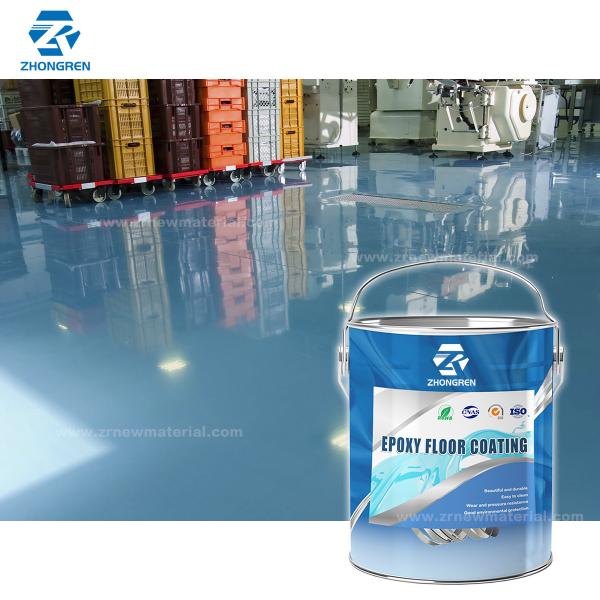 Floor Paint Water-Epoxy Based Indoor and Outdoor Waterproof Water-Based Epoxy Floor Paint 18kg for Concrete