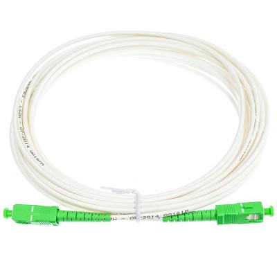 White Fiber Optic Patch Cord High Speed Duplex For Wide Area Networks
