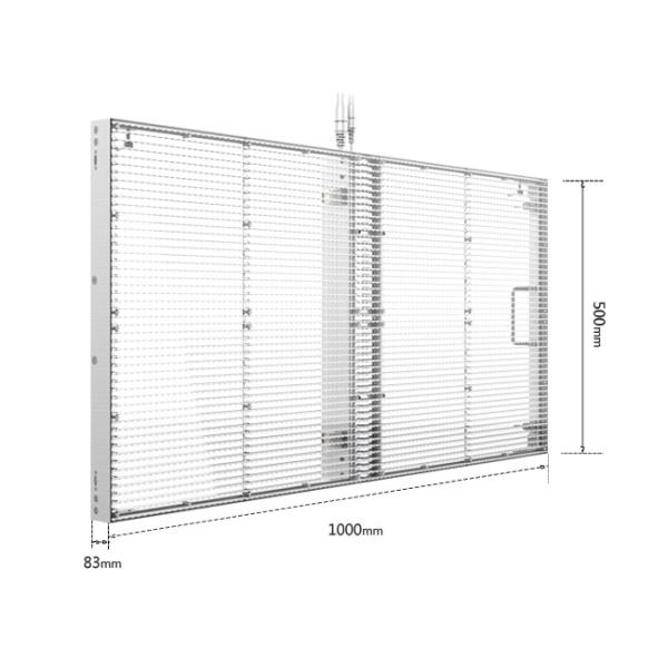 Indoor Transparent Glass Led Display High Brightness / Transparency Fixed In Shopping Mall