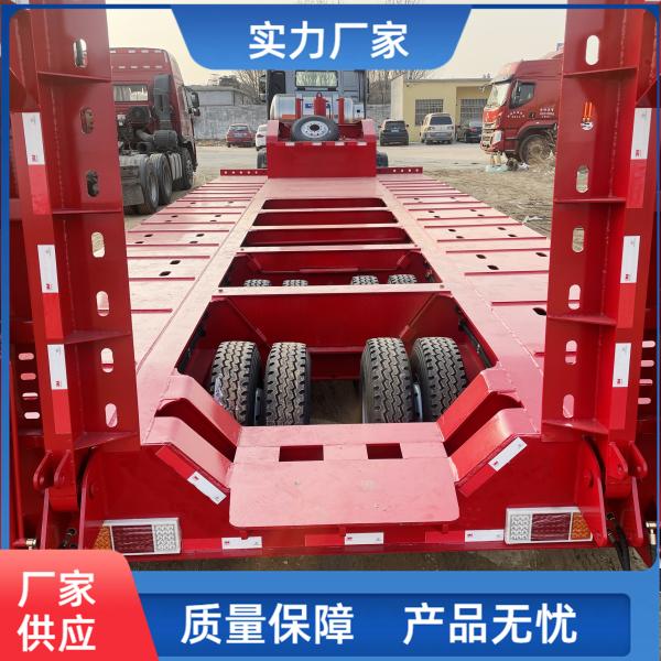 Multiple Axles Gooseneck Low Flatbed Semi Trailer with Steel Material and 8.25-20 Tires