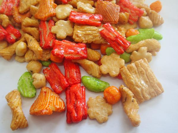 Gourmet Japanese Rice Crackers Artificial Color Organic Rice Crackers
