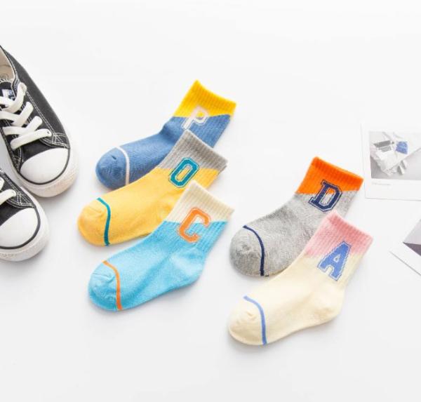 Beautiful Cute Kids Colorful Socks Cartoon Logo Cotton Kids Children Tube Boy Socks